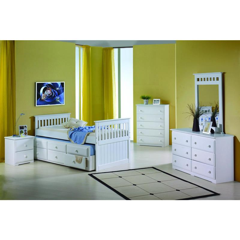 Donco Trading Company Kids Beds Trundle Bed 103TW Twin Mission Captains Bed (W) IMAGE 2