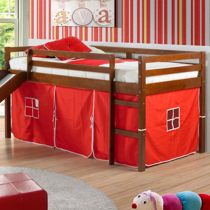 Donco Trading Company Kids Beds Loft Bed 750TE Twin Tent Loft Bed W/Slide (R) IMAGE 3