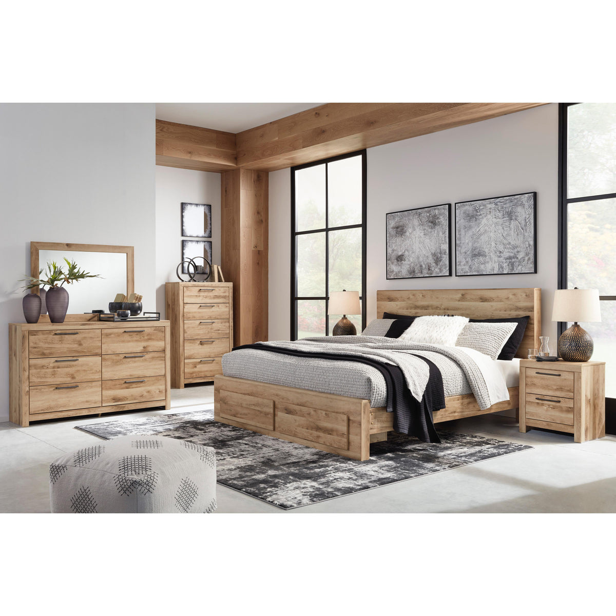 GMHN191○Ashley Furniture / アシュレイ 書斎デスク 袖 Signature Design by Ashley Hyanna B1050B17 5 pc Queen