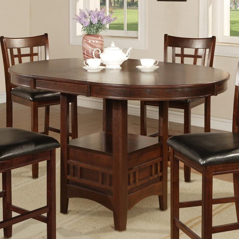 Crown Mark Oval Hartwell Counter Height Dining Table with Pedestal Base 2795T-4260 IMAGE 1
