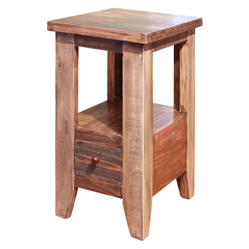 International Furniture Direct Antique Chairside Table IFD965CST IMAGE 1