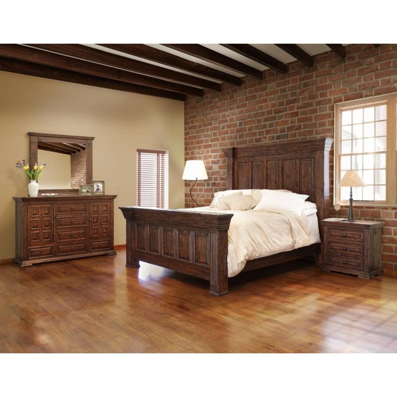 International Furniture Direct Terra King Panel Bed IFD1020HDBD-EK/IFD1020FTBD-EK/IFD1020RAILS-EK IMAGE 3