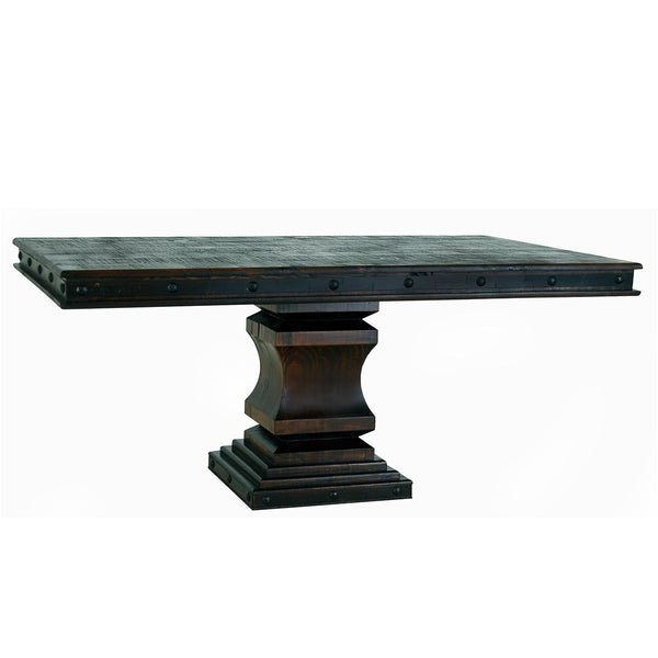 Lone Star Rustic Gran Hacienda Dining Table with Pedestal Base LG MES-01 IMAGE 1