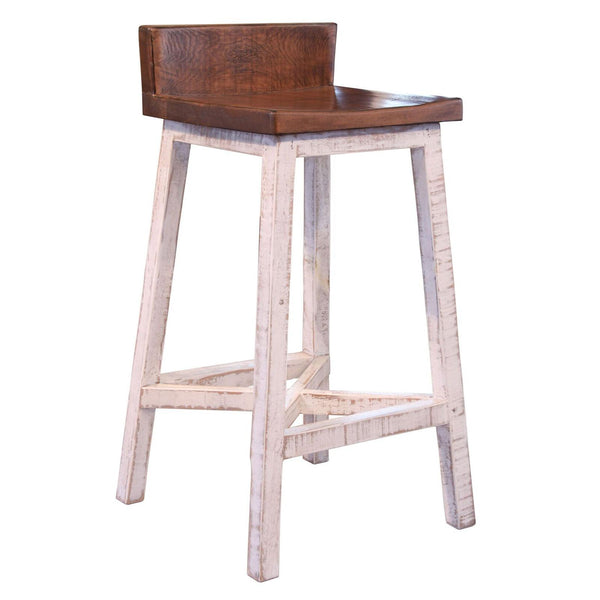 International Furniture Direct Pueblo Pub Height Stool IFD360BS30-W IMAGE 1