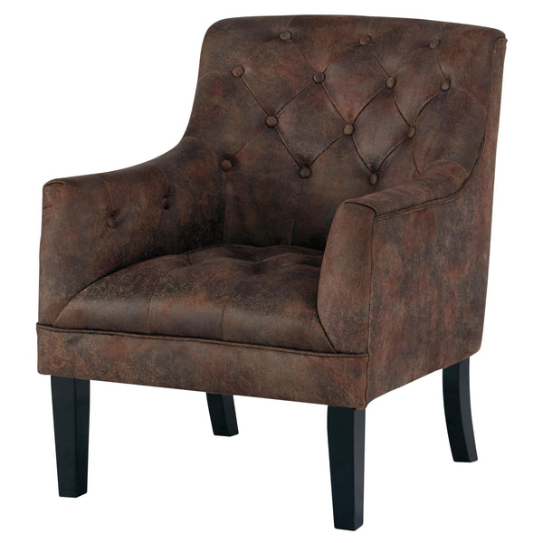Signature Design by Ashley Drakelle Stationary Leather Look Accent Chair A3000051 IMAGE 1