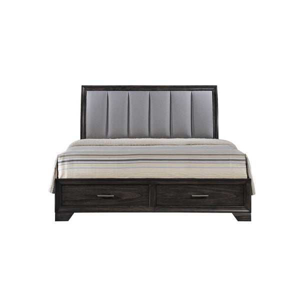 Crown Mark Jaymes Queen Upholstered Sleigh Bed with Storage B6580-Q-HB/B6580-Q-FBD/B6580-KQ-RAIL IMAGE 1