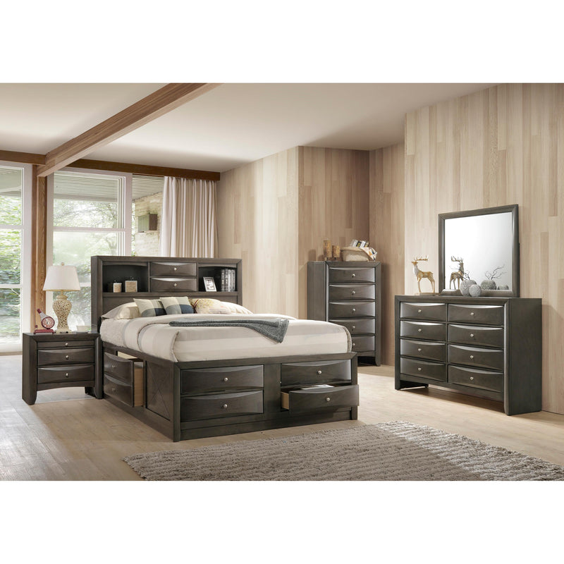 Crown Mark Emily King Bookcase Bed with Storage B4275-K-HBFB/B4275-K-RAIL/B4275-K-DRW-L/B4275-K-DRW-R IMAGE 3