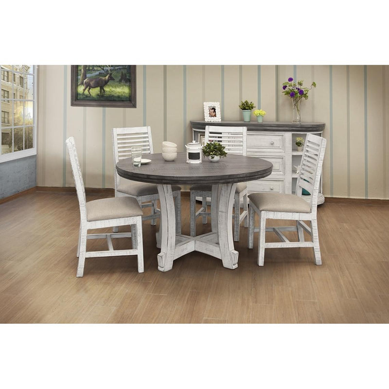 International Furniture Direct Round Stone Dining Table with Pedestal Base IFD4300RNDTPST/IFD4300RNDBA IMAGE 6