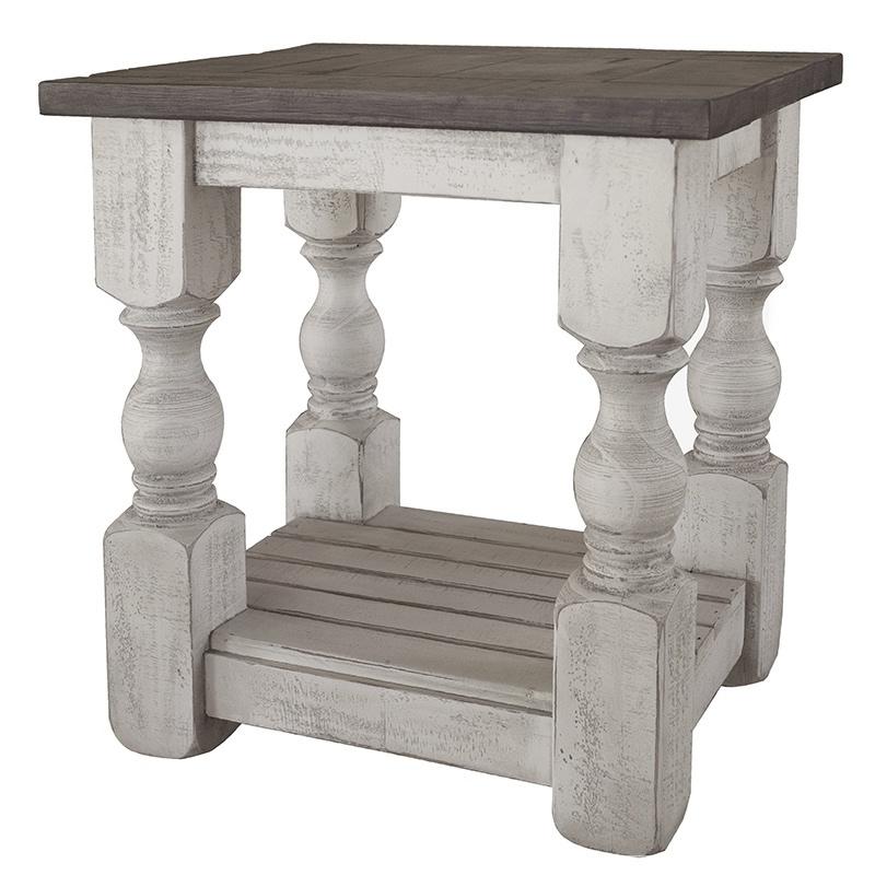 International Furniture Direct Stone Chairside Table IFD469CST IMAGE 1
