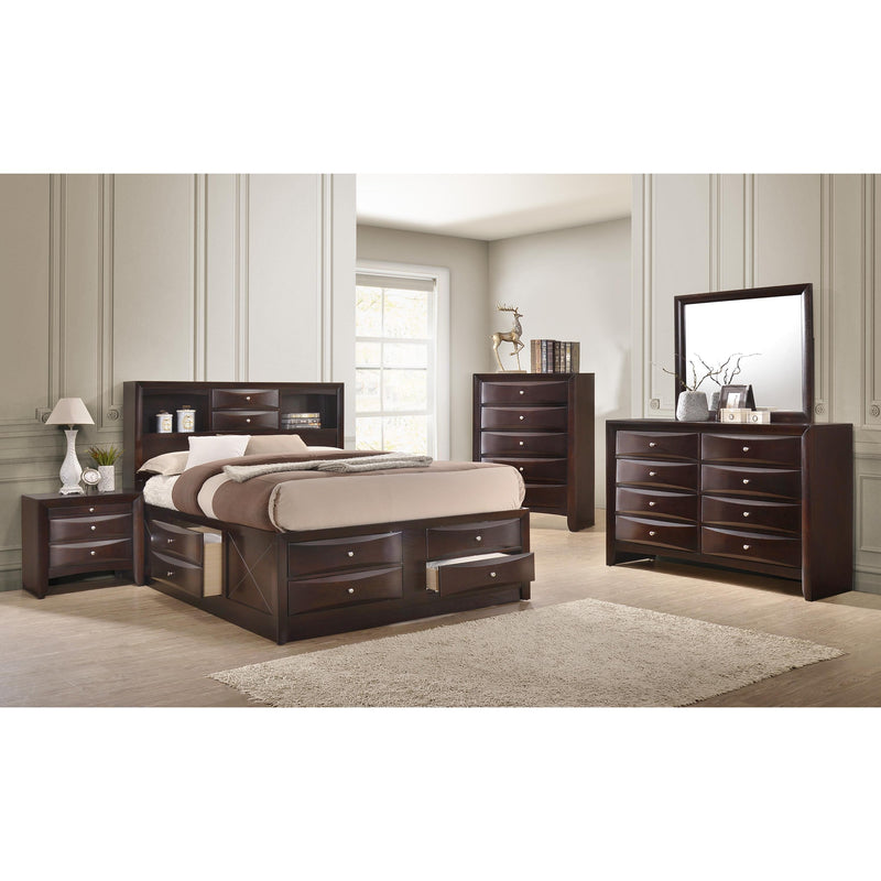 Crown Mark Emily King Bookcase Bed with Storage B4265-K-HBFB/B4265-K-RAIL/B4265-K-DRW-L/B4265-K-DRW-R IMAGE 2