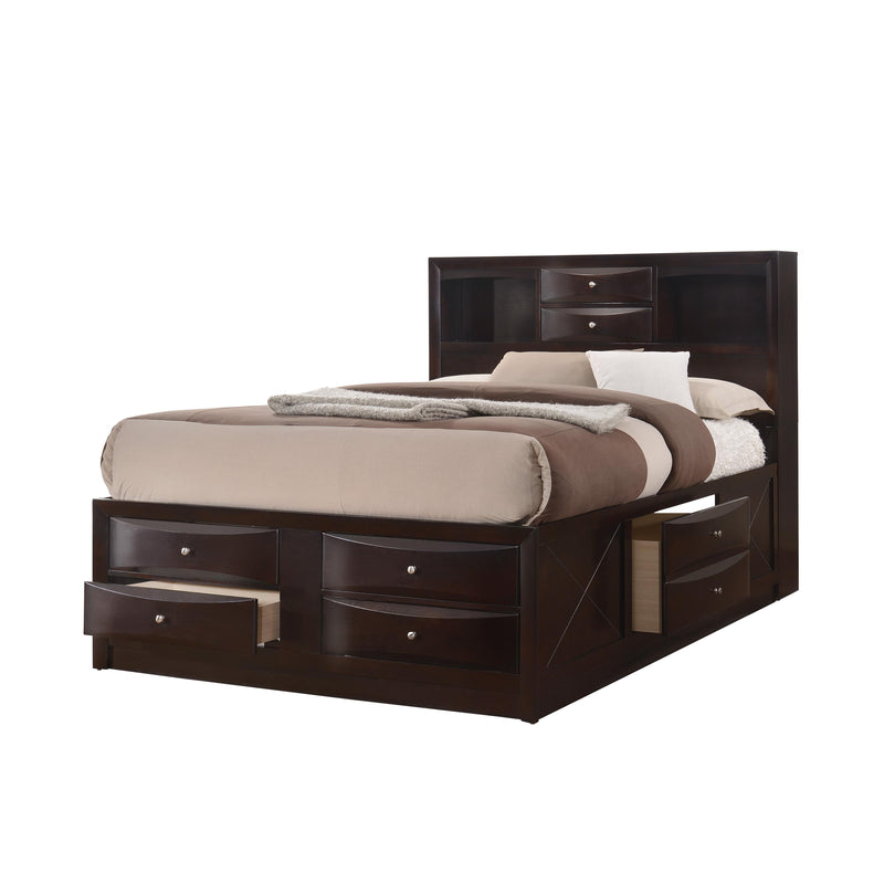 Crown Mark Emily Queen Bookcase Bed with Storage B4265-Q-HBFB/B4265-Q-RAIL/B4265-Q-DRW-L/B4265-Q-DRW-R IMAGE 1