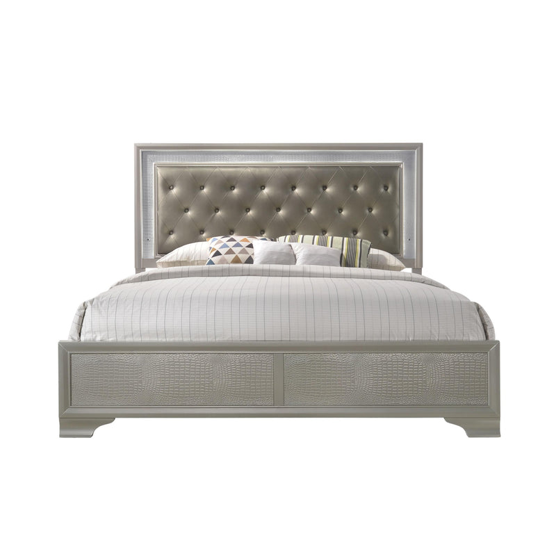 Crown Mark Lyssa King Upholstered Bed B4300-K-HBFB/B4300-KQ-RAIL IMAGE 1
