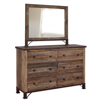 International Furniture Direct Antique 6-Drawer Dresser IFD966DSR IMAGE 2