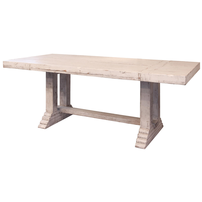 International Furniture Direct Terra White Dining Table with Trestle Base IFD1022TABLE-79 IMAGE 1