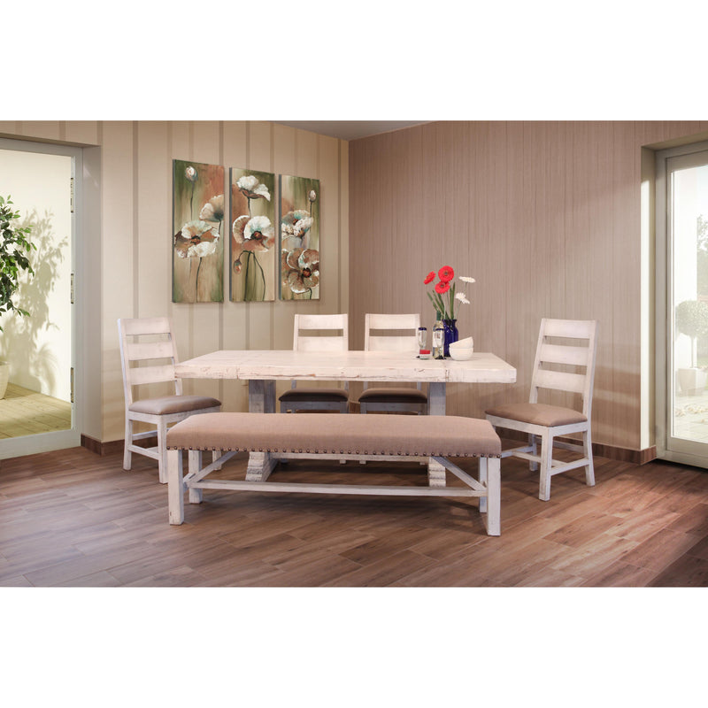 International Furniture Direct Terra White Dining Table with Trestle Base IFD1022TABLE-79 IMAGE 4