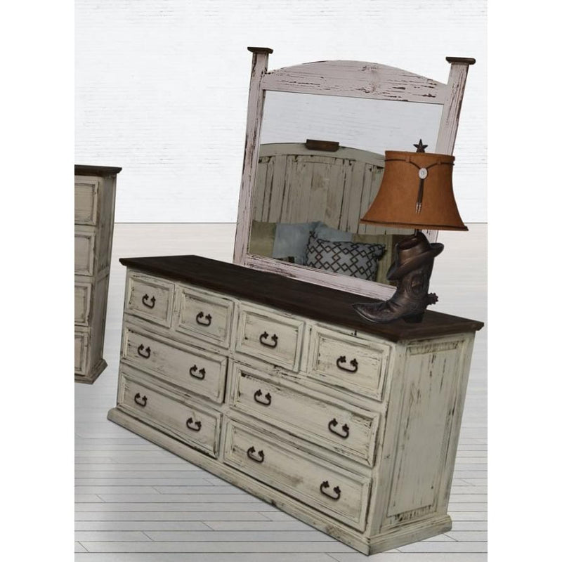 PFC Furniture Industries Mansion White Dresser Mirror Mansion White Dresser Mirror IMAGE 2