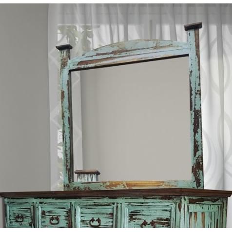 PFC Furniture Industries Mansion Turquoise Dresser Mirror Mansion Turquoise Dresser Mirror IMAGE 1