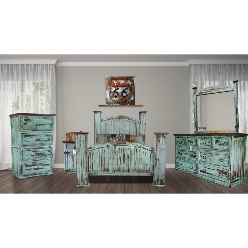PFC Furniture Industries Mansion Turquoise Dresser Mirror Mansion Turquoise Dresser Mirror IMAGE 3