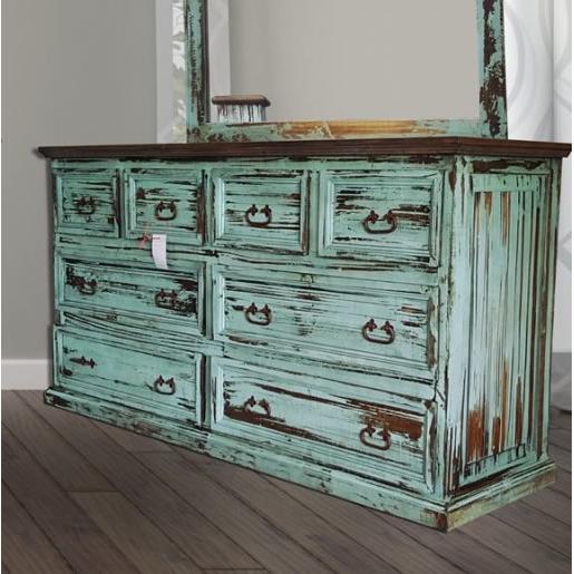 PFC Furniture Industries Mansion Turquoise 8-Drawer Dresser Mansion Turquoise Dresser IMAGE 1
