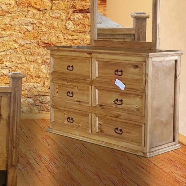 PFC Furniture Industries Honey Promo 6-Drawer Dresser Honey Promo Dresser IMAGE 1