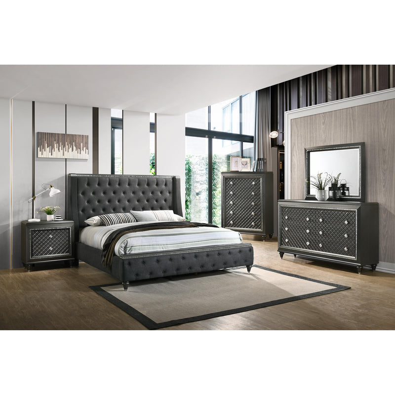 Crown Mark Giovani Queen Upholstered Panel Bed B7900-Q-HB/B7900-Q-FB/B7900-KQ-RAIL IMAGE 4