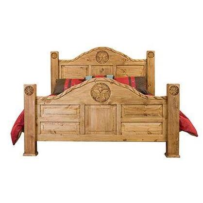 LMT Imports Rope and Star Queen Panel Bed ROP019 IMAGE 1
