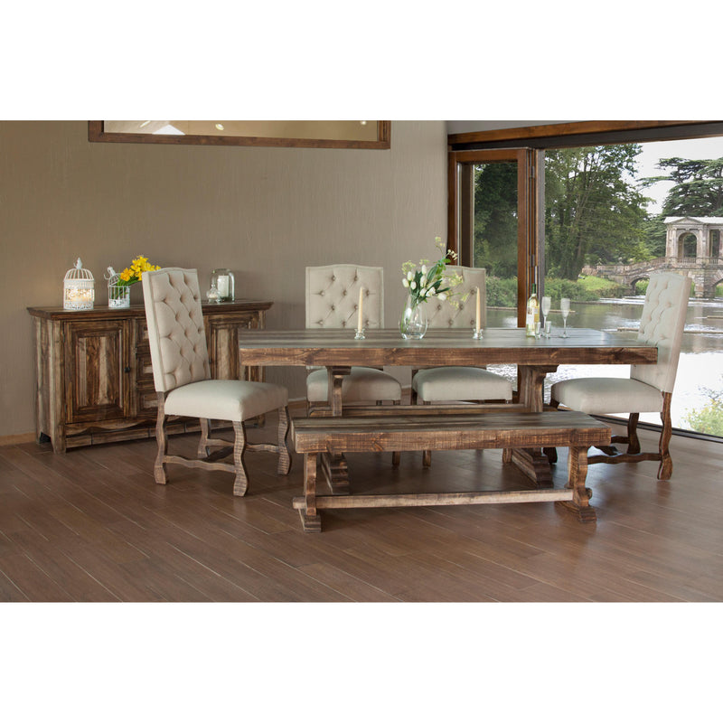 International Furniture Direct Marquez Dining Table Trestle Base IFD435TABLE IMAGE 2