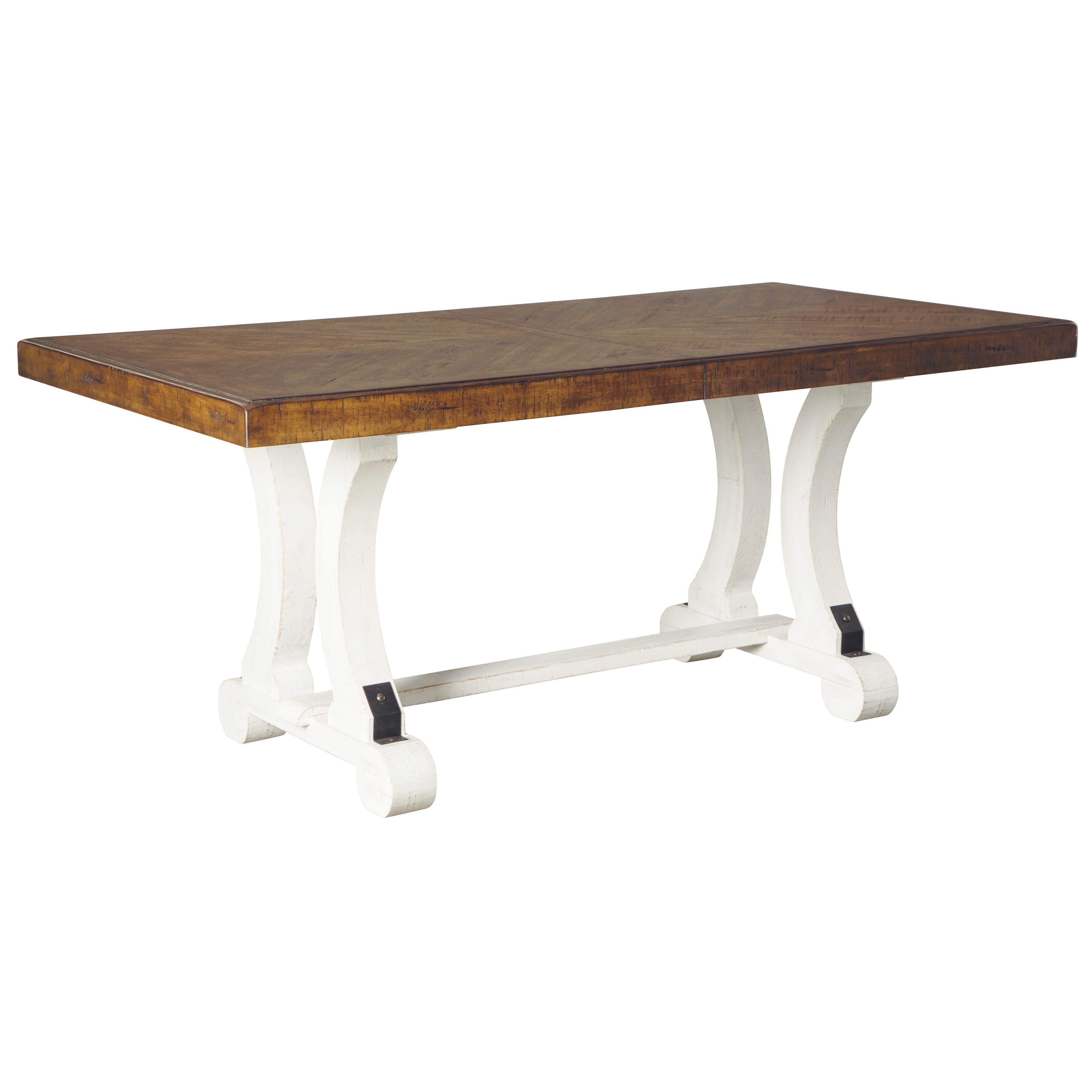 Signature Design by Ashley Valebeck Dining Table with Trestle Base D54