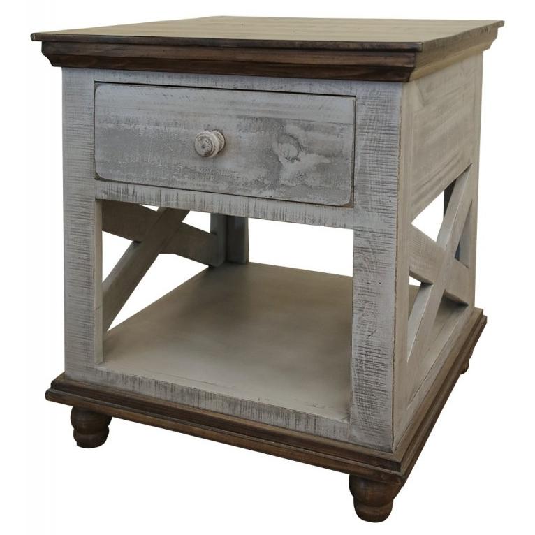 International Furniture Direct Florence End Table IFD4601ENDGY IMAGE 1