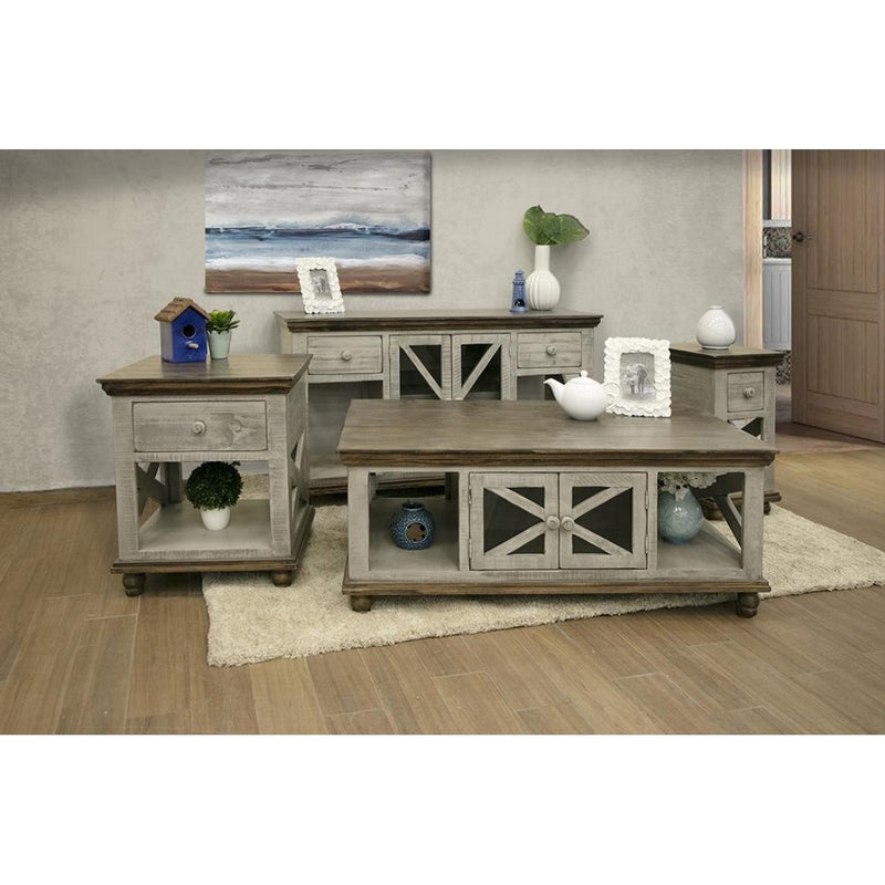 International Furniture Direct Florence End Table IFD4601ENDGY IMAGE 2