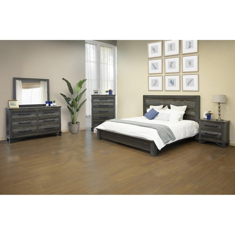 International Furniture Direct Loft Brown King Panel Bed IFD6441HBDEK/IFD6441PLTEK IMAGE 2