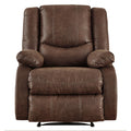  Manufacturer Color_Coffee  Motion Type_Manual  -- Bladewood Leather Look Recliner with Wall Recline IMAGE 1