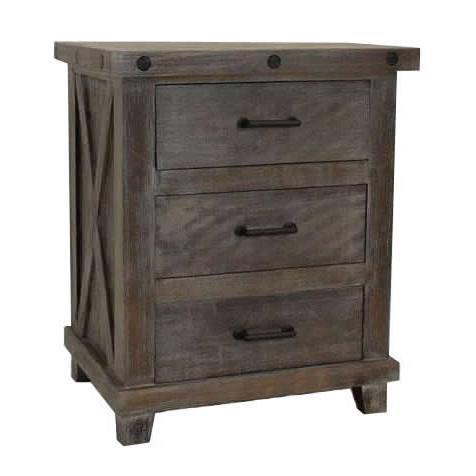 LMT Imports Stone Creek 3-Drawer Nightstand VMABEL-BOLT05 IMAGE 1