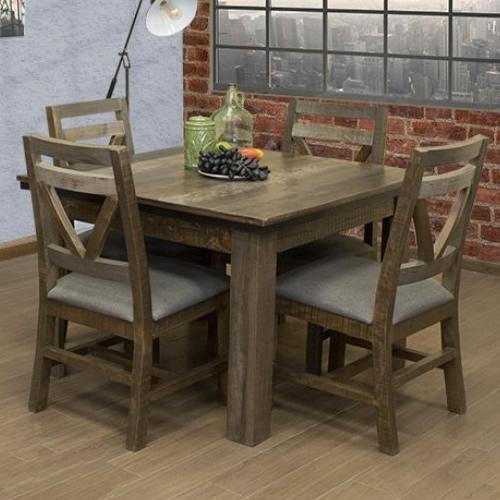 International Furniture Direct Square Loft Brown Dining Table IFD6441TBL42 IMAGE 1