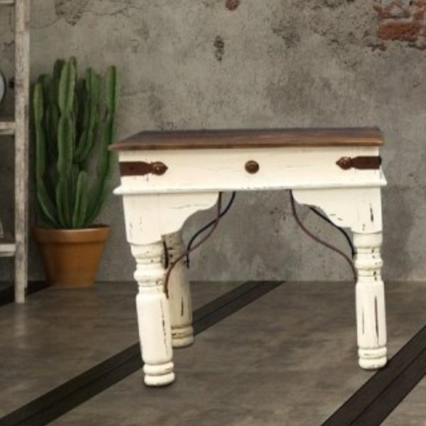 PFC Furniture Industries White Indian End Table MO-3-LAT-3 IMAGE 1