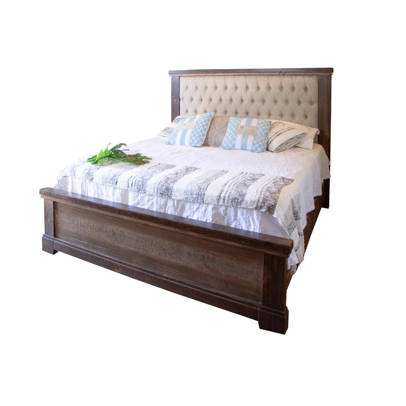 International Furniture Direct Santa Clara King Upholstered Panel Bed IFD3331HBDEK/IFD3331PLTEK IMAGE 1