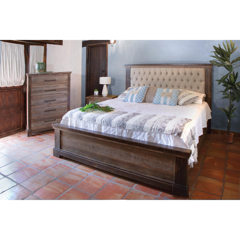 International Furniture Direct Santa Clara King Upholstered Panel Bed IFD3331HBDEK/IFD3331PLTEK IMAGE 2