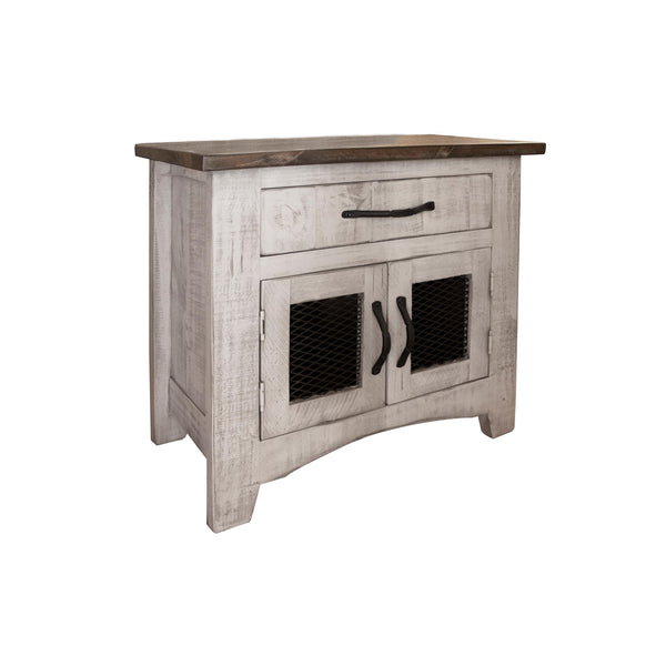 International Furniture Direct Pueblo Gray 1-Drawer Nightstand IFD3401NTS IMAGE 1