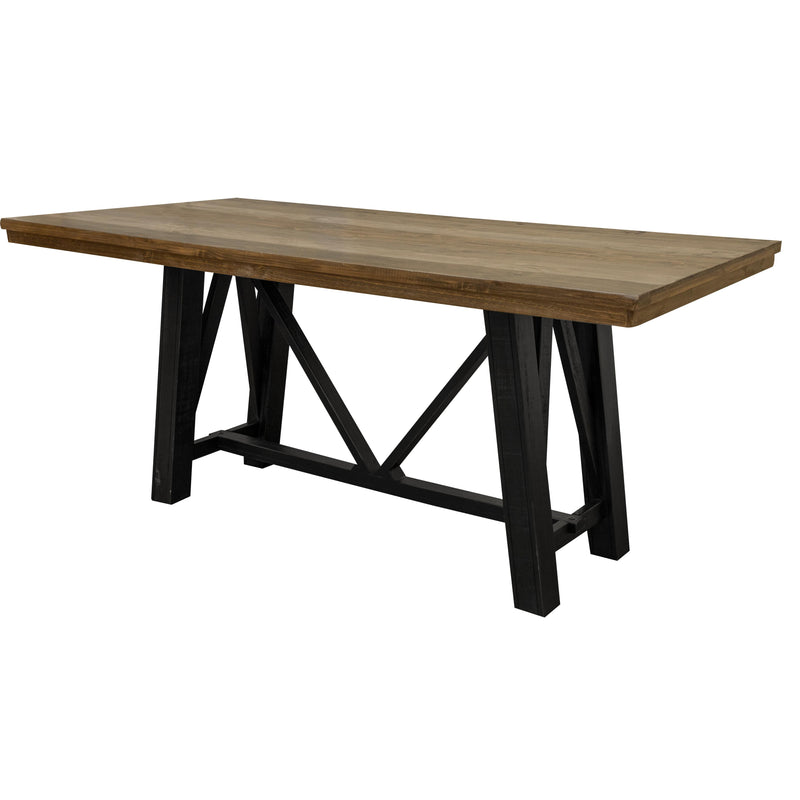 International Furniture Direct Loft Brown Counter Height Dining Table with Trestle Base IFD6441CTBBA/IFD6441TBLTP IMAGE 1