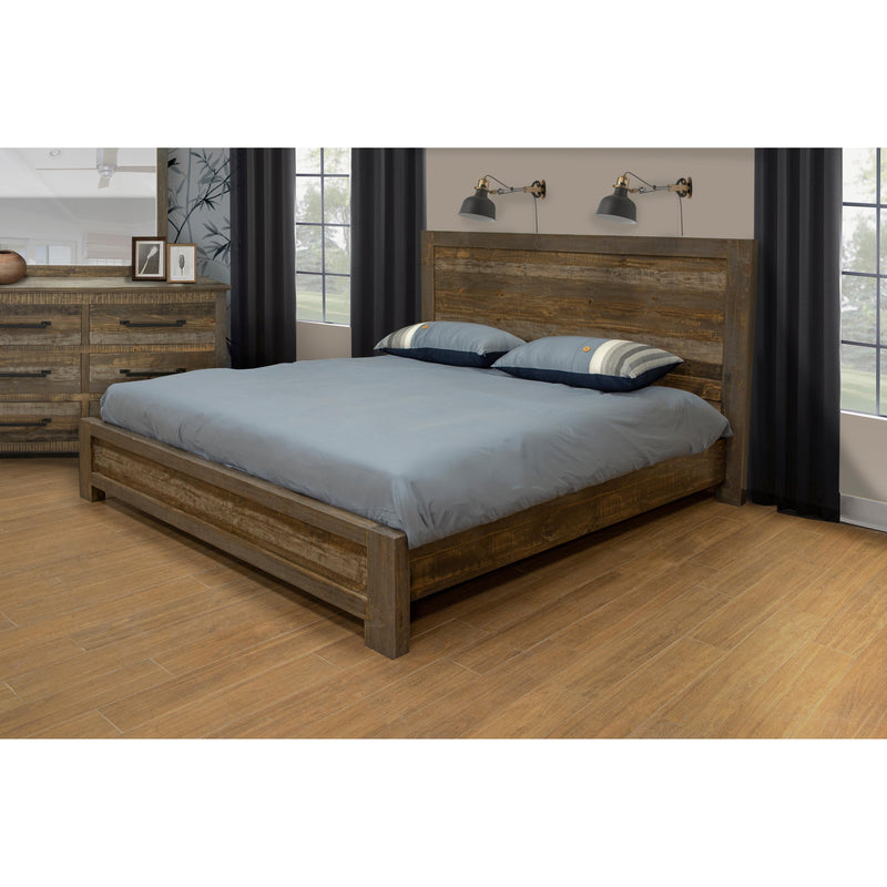 International Furniture Direct Loft Brown King Panel Bed IFD6441HBDEK/IFD6442PLTEK IMAGE 2