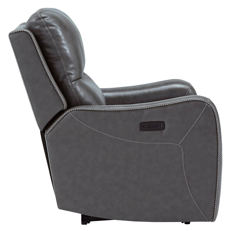 Signature Design by Ashley Galahad Power Leather Match Recliner with Wall Recline 6610306 IMAGE 4