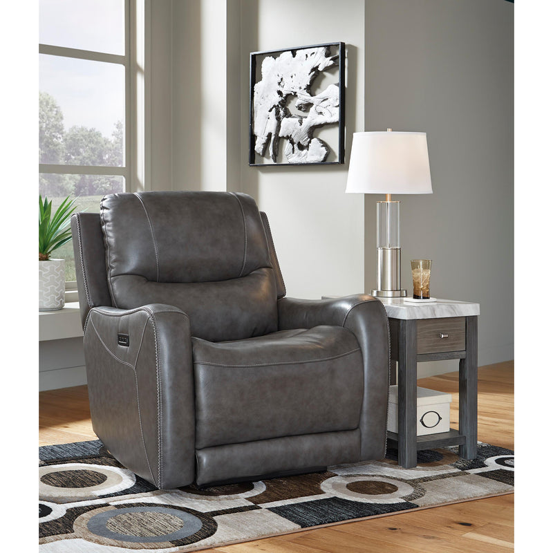 Signature Design by Ashley Galahad Power Leather Match Recliner with Wall Recline 6610306 IMAGE 7