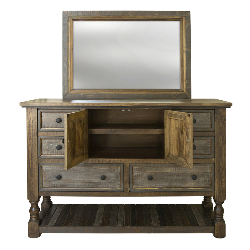 International Furniture Direct Stone Dresser Mirror IFD4591MIR IMAGE 2