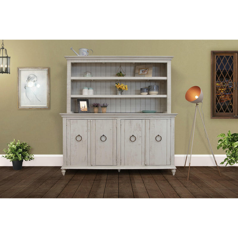 International Furniture Direct Capri Credenza & Hutch IFD9901HUTIV/IFD9901CNSIV IMAGE 1