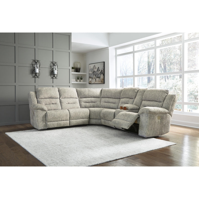 Signature Design by Ashley Family Den Power Reclining Fabric 3 pc Sectional 5180263/5180275/5180277 IMAGE 2