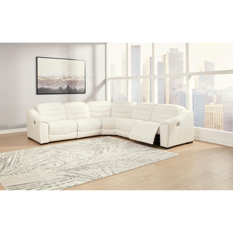 Signature Design by Ashley Next-Gen Gaucho Power Reclining Leather Look 5 pc Sectional 5850558/5850546/5850577/5850546/5850562 IMAGE 3
