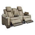  Manufacturer Color_Sand  Motion Type_Power Recline  -- Next Gen DuraPella Power Reclining Leather Look Loveseat with Console IMAGE 1