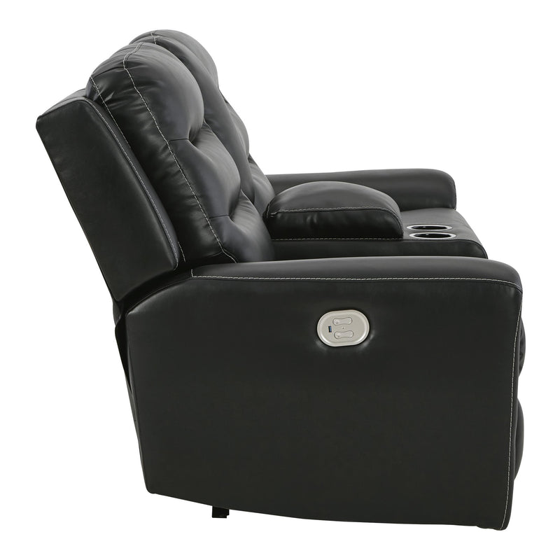 Signature Design by Ashley Warlin Power Reclining Leather Look Loveseat 6110518 IMAGE 4