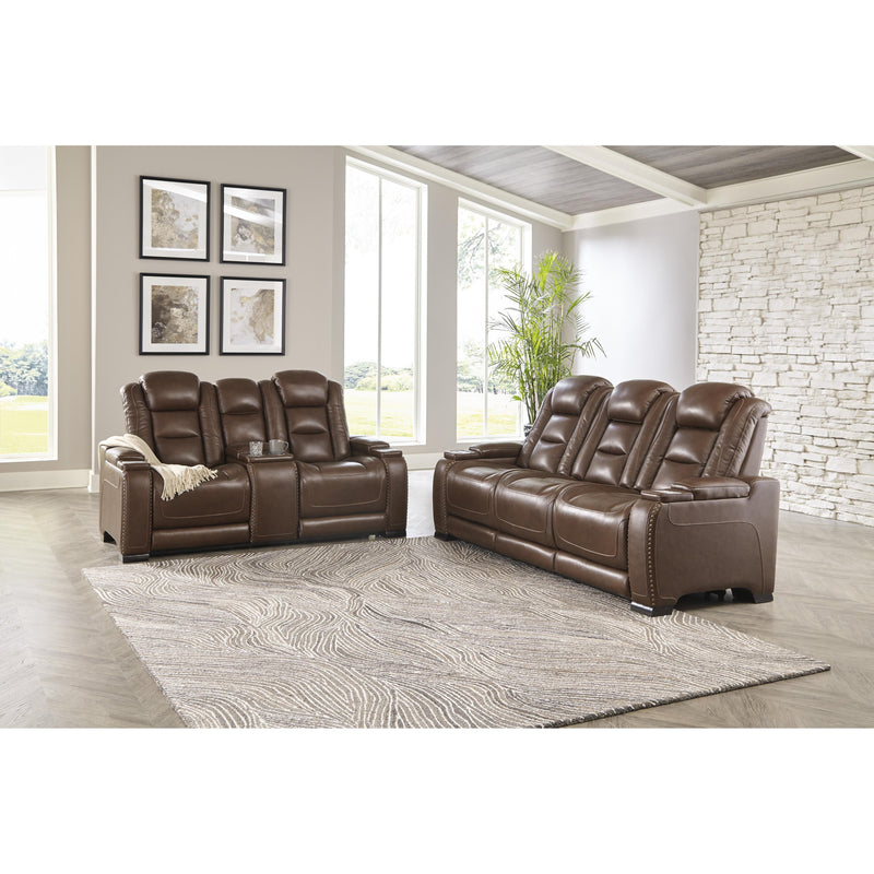 Signature Design by Ashley The Man-Den Power Reclining Leather Match Loveseat U8530618 IMAGE 11
