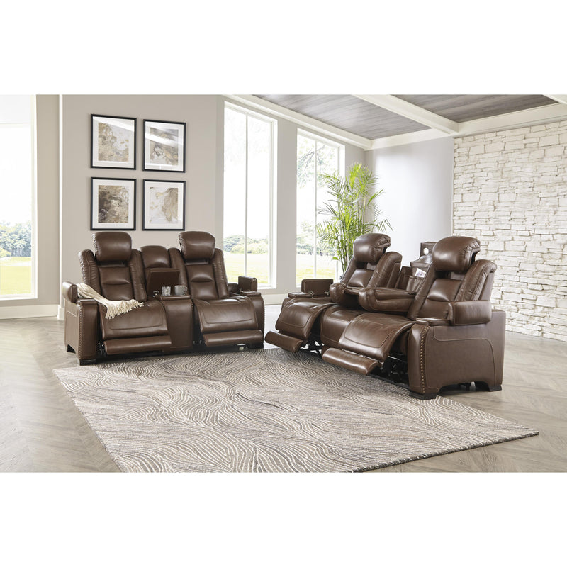 Signature Design by Ashley The Man-Den Power Reclining Leather Match Loveseat U8530618 IMAGE 14